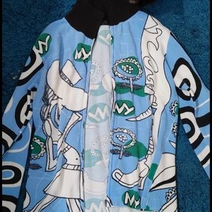 Custo Barcelona Zip Up Beaded Sweater Blue